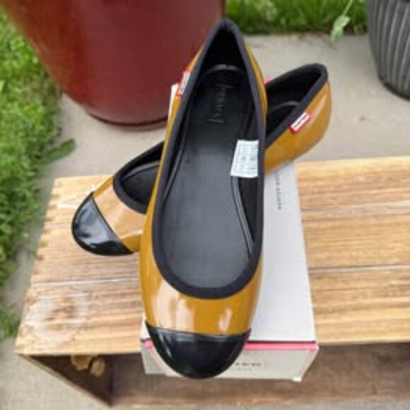NEW HUNTER ORIGINAL Adorable Mustard & Black Ballet Flats - Size 5 - Picture 6 of 10